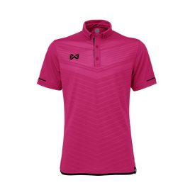 เสื้อโปโล WARRIX สีชมพู-ดำ WA-3318N-PA