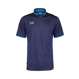 เสื้อโปโล WARRIX รุ่น Ricardo สีกรมท่า-ฟ้าน้ำทะเล WA-3323-DI