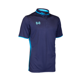 เสื้อโปโล WARRIX รุ่น Ricardo สีกรมท่า-ฟ้าน้ำทะเล WA-3323-DI
